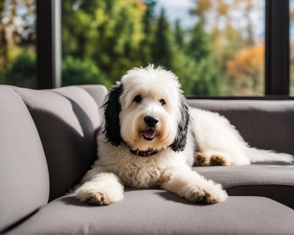 Sheepadoodle stress and exercise