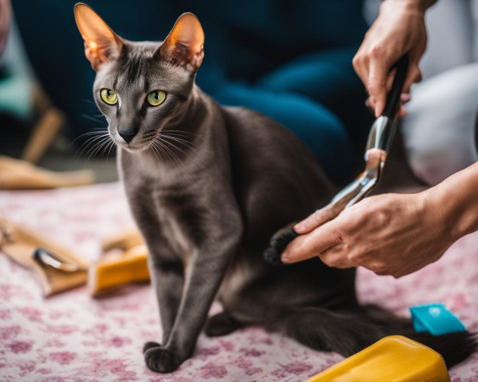 oriental shorthair cat grooming