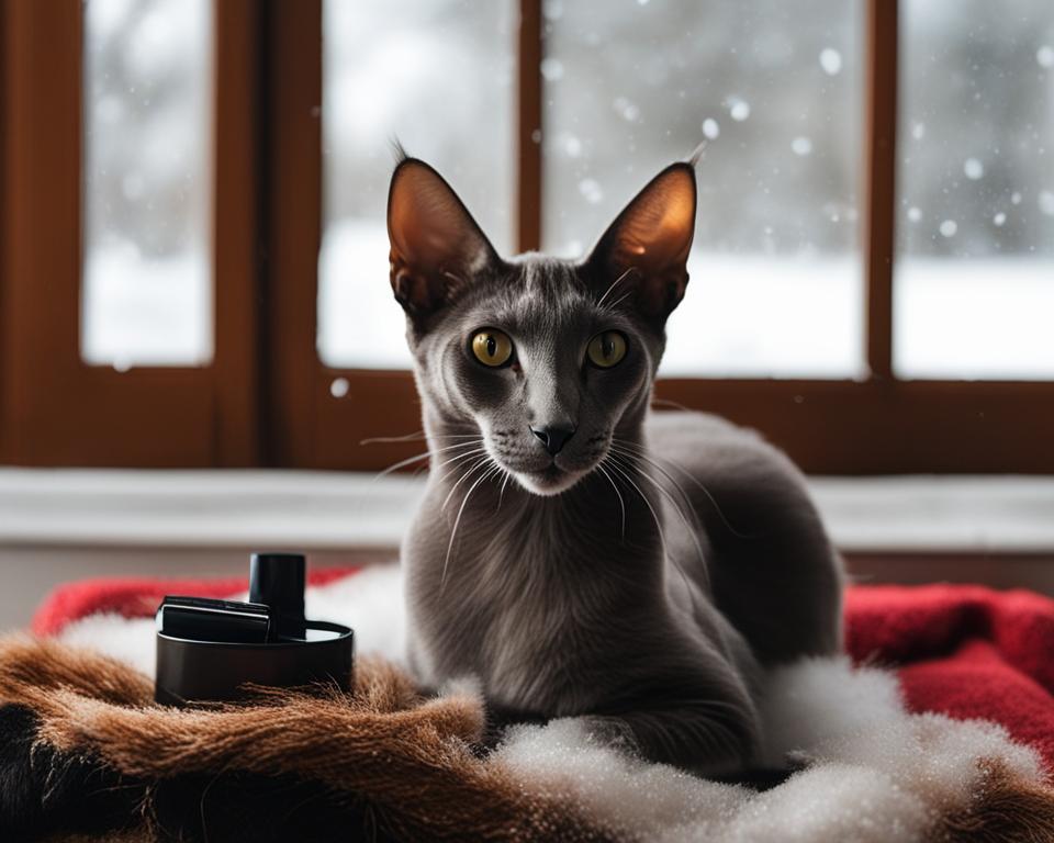 winter grooming tips for Oriental Shorthair cats