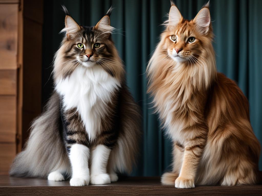 Maine Coon and Norwegian Forest Cat