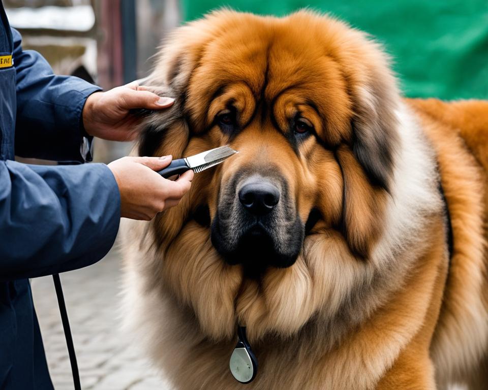 grooming a Tibetan Mastiff