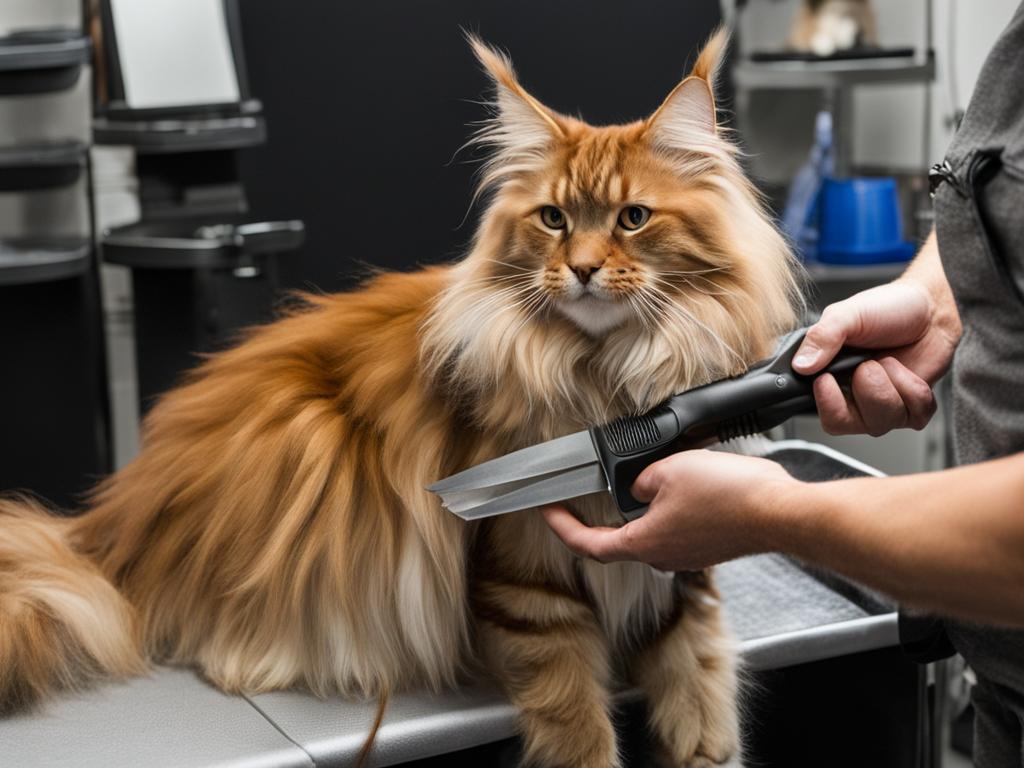 shaving a Maine Coon