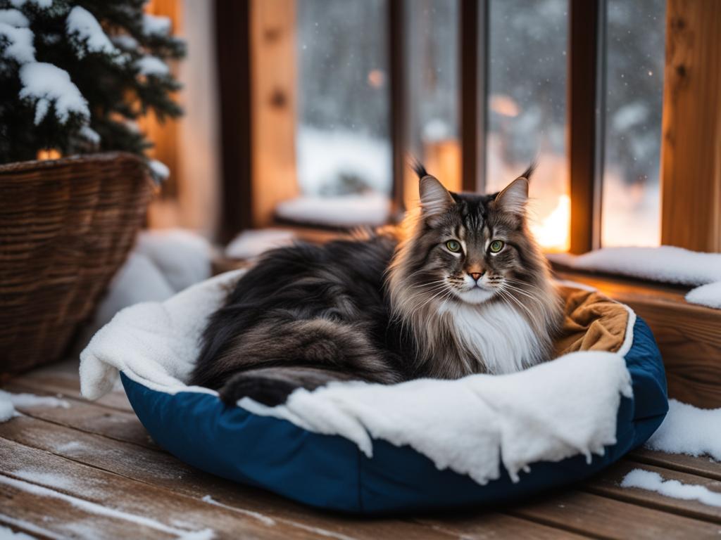 caring for Maine Coon cats in cold weather