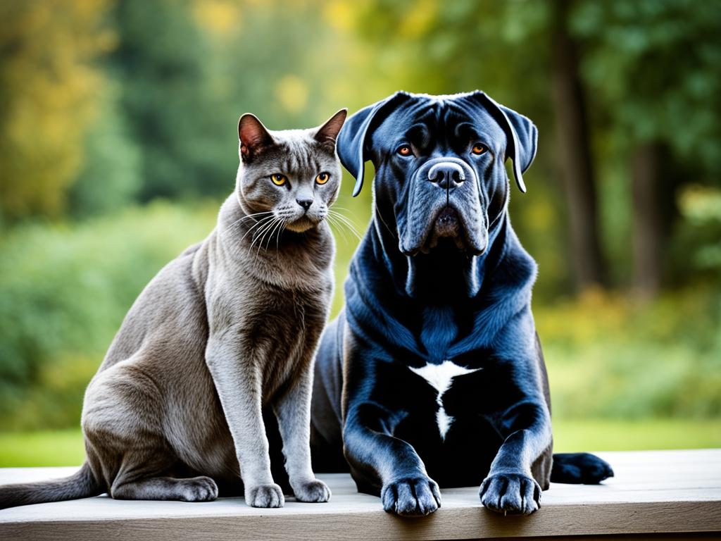 Cane Corso and Cat