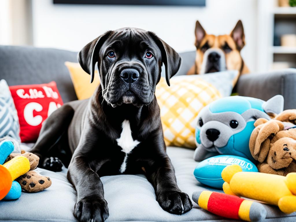 Cane Corso puppy family integration